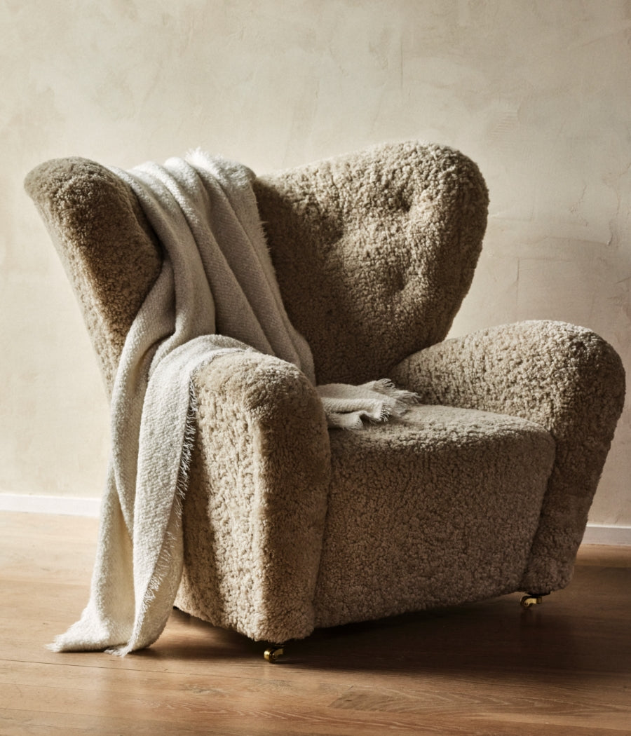 The Tired Man Lounge Chair, Sheepskin - MENU