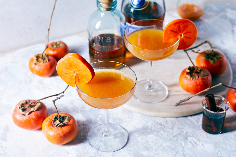 Spiced Persimmon Bourbon Cocktail