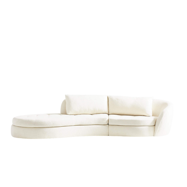 Crate & Barrel x Athena Calderone Sinuous Curved 2-Piece Left Arm Chaise Sectional Sofa