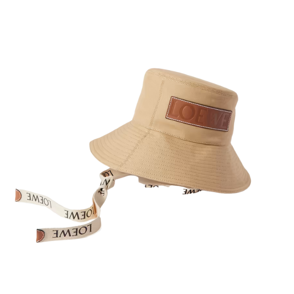 Loewe + Paula’s Ibiza Leather-Trimmed Cotton-Canvas Bucket Hat
